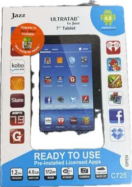 Jazz UltraTab C725 7-Inch Android 4.0 Tablet with 4GB Flash and 512MB RAM